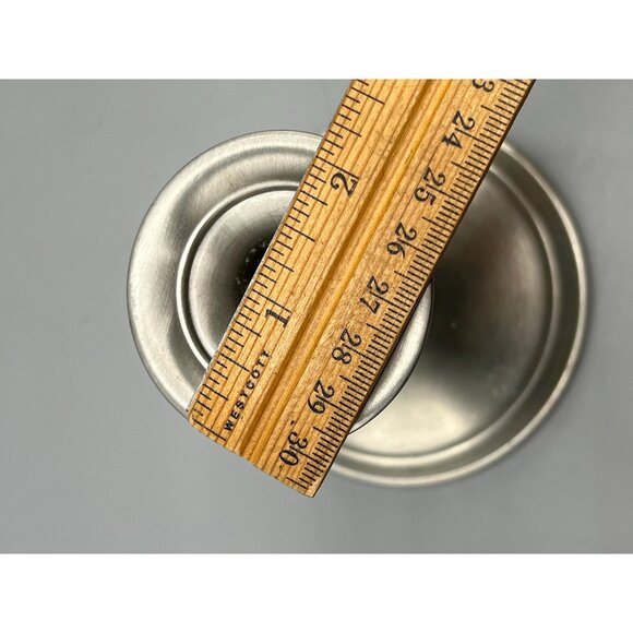 Pair of Web pewter weighted candlesticks. 4 1/4 inches tall. Understated masculi - Picture 12 of 14